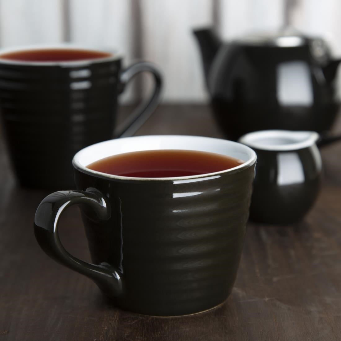 CU960 Olympia Cafe Aroma Mug Black - 230ml (Pack of 6)