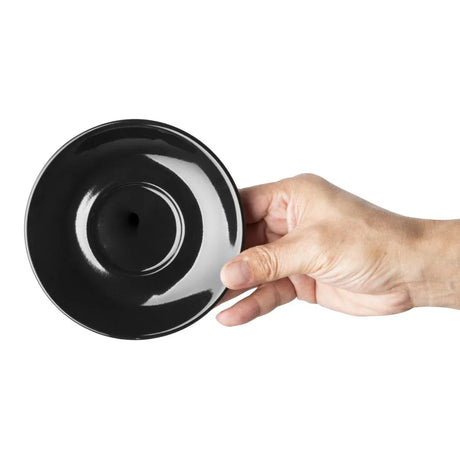CU962 Olympia Cafe Flat White Saucer Black (Pack of 12) - JD Catering Equipment Solutions Ltd