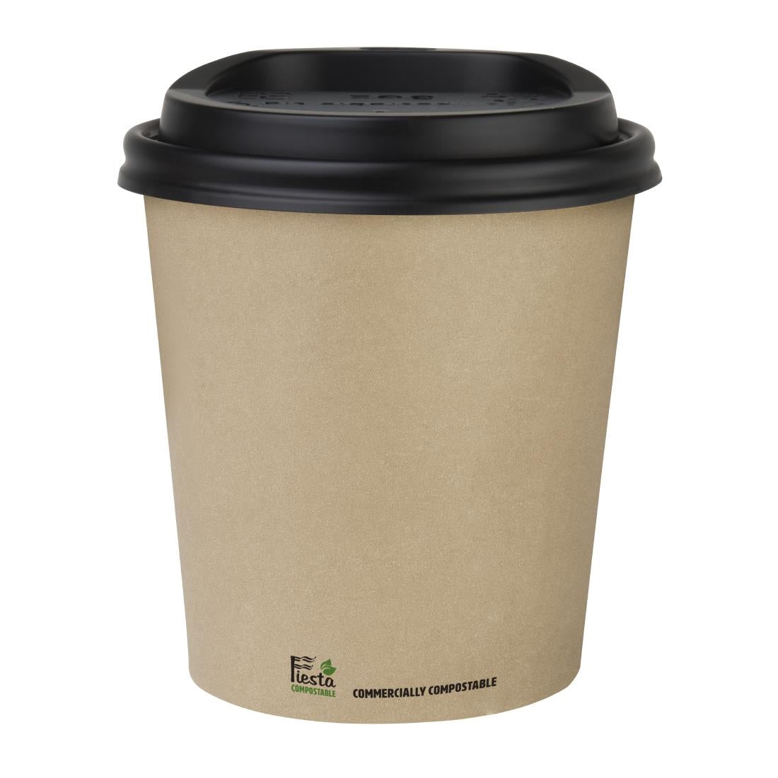 CU981 Fiesta Compostable Coffee Cups Single Wall 8oz (Pack of 50)