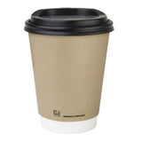 CU987 Fiesta Compostable Coffee Cups Double Wall 340ml 12oz (Pack of 25)