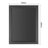 CU990 Olympia Wallboard Black Wooden Frame 450x600mm