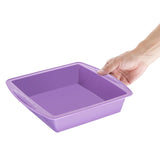 CX049 Hygiplas Flexible Silicone Square Bake Pan Purple 245mm