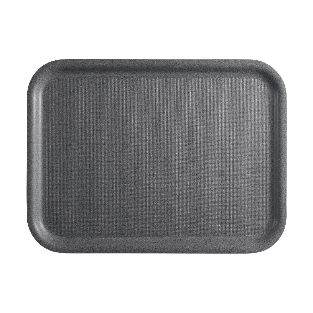 Cambro Mykonos Rectangular Non-Slip Tray Charcoal 330x430mm (24 Pack)