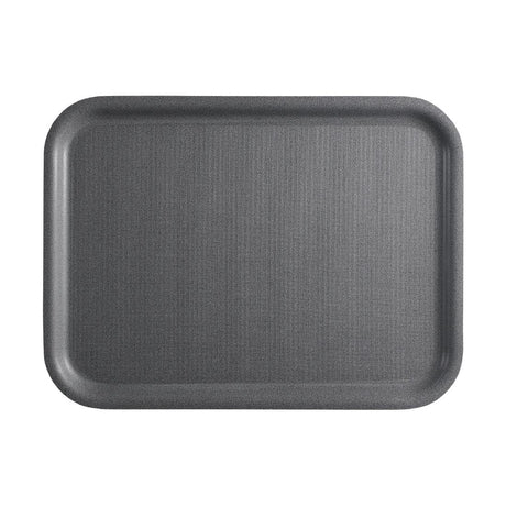 Cambro Mykonos Rectangular Non-Slip Tray Charcoal 330x430mm (24 Pack)