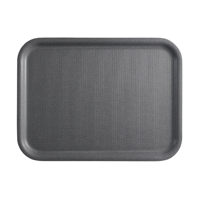 Cambro Mykonos Rectangular Non-Slip Tray Charcoal 330x430mm (24 Pack)