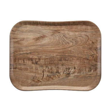 Cambro Versatray PE Rectangular Non-Slip Trays Wood Effect 330x430mm (12 Pack)
