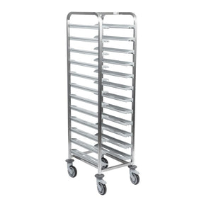Matfer Bourgeat Stainless Steel 12-Shelf Cafeteria Trolley Grey