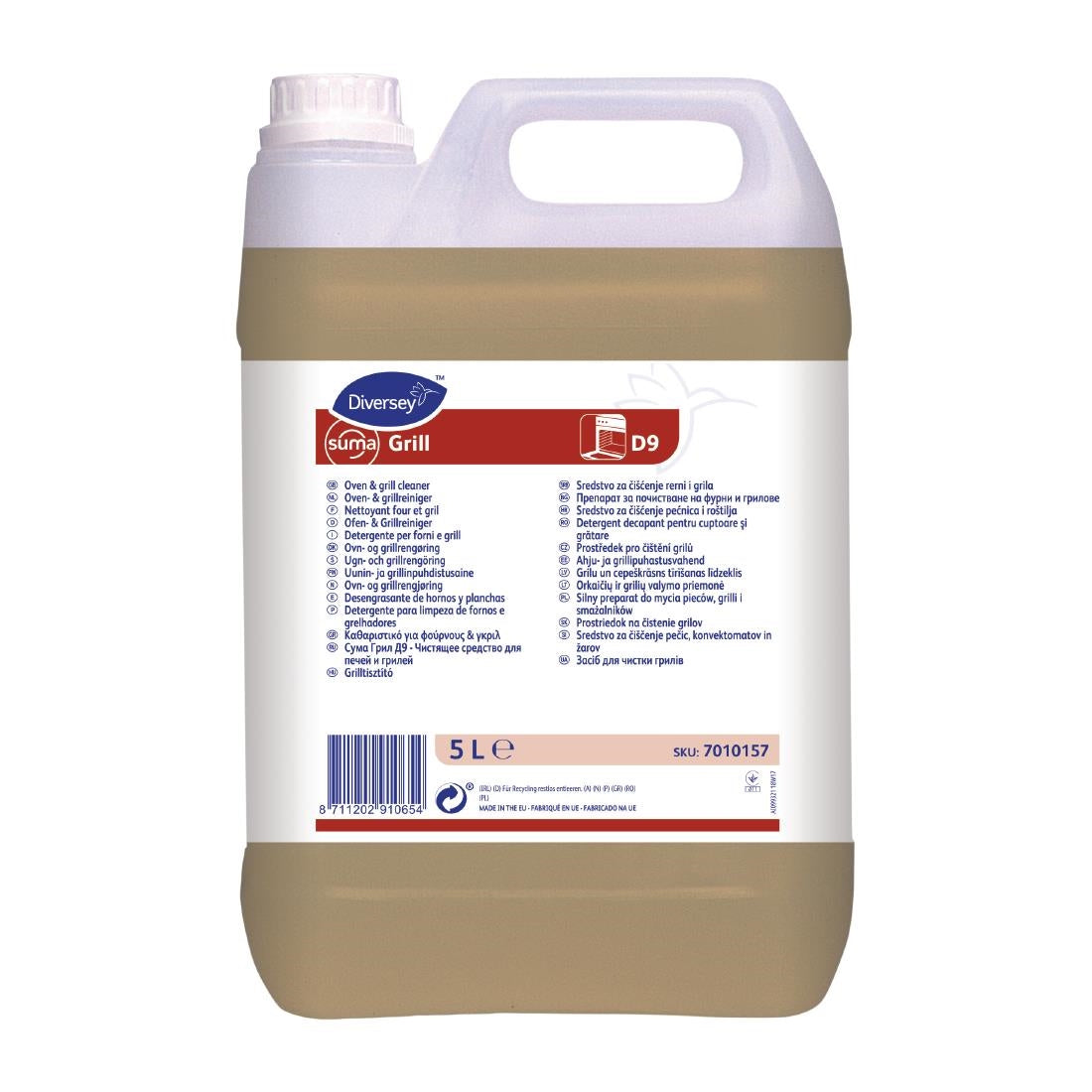 CY484 Suma D9 Grill and Oven Cleaner Concentrate 5Ltr (2 Pack)