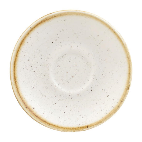 Churchill Stonecast Espresso Saucers Barley White 118mm (12 Pack)
