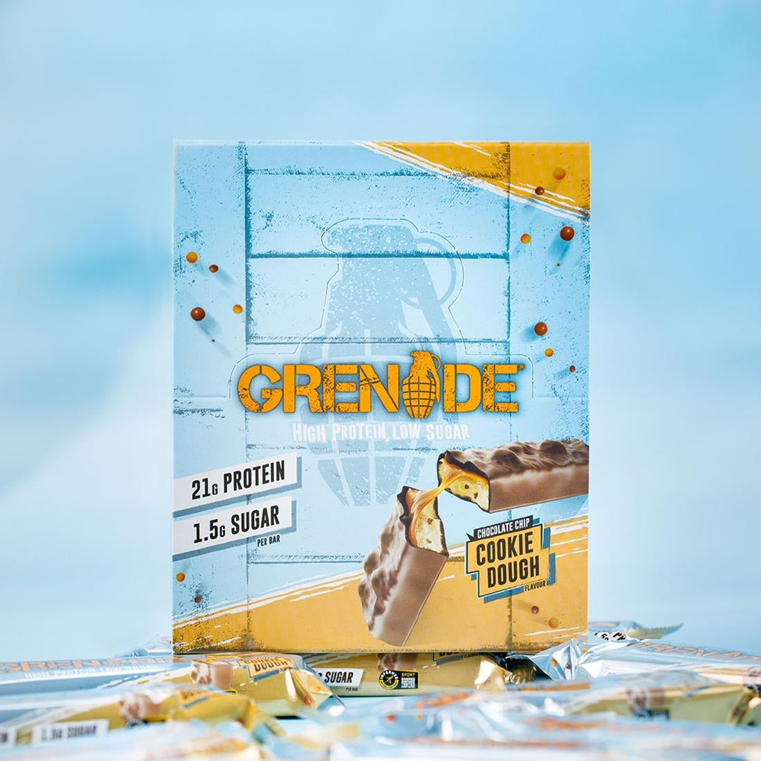 CZ776 Grenade Protein Bar Choc Chip Cookie Dough 60g (Pack of 12)