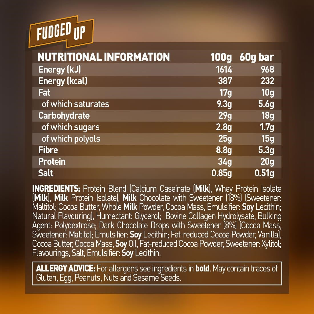 CZ777 Grenade Protein Bar Fudged Up 60g (Pack of 12)