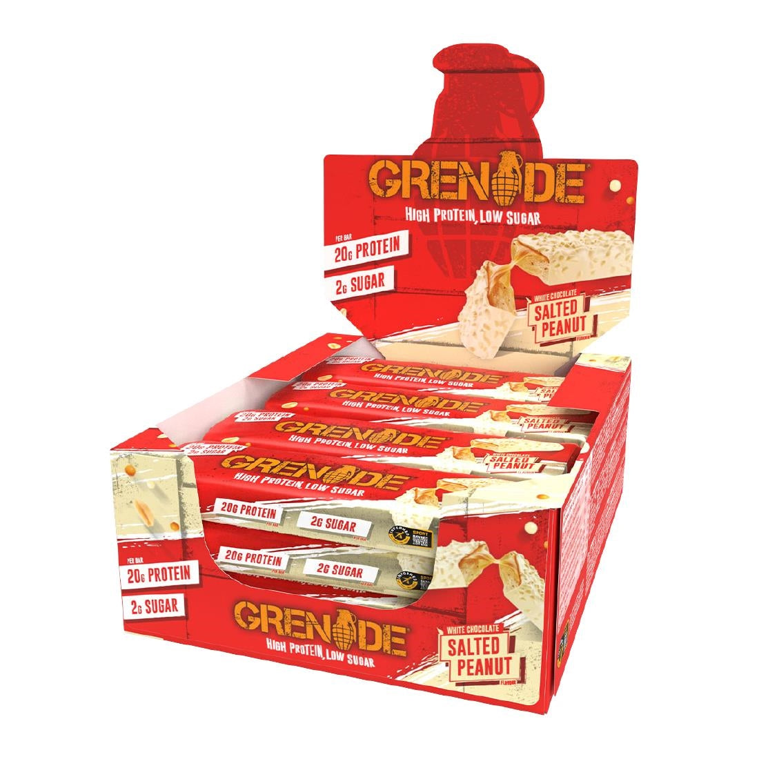 CZ778 Grenade Protein Bar White Chocolate Salted Peanut 60g (Pack of 12)