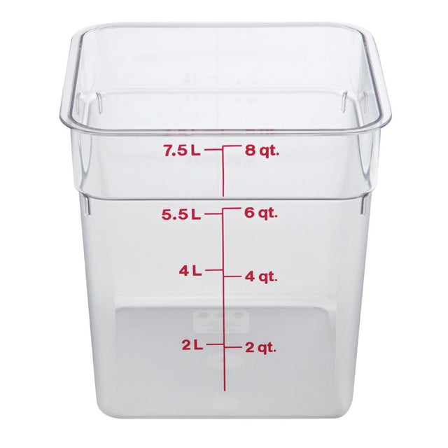 DB011 Cambro Square Polycarbonate Food Storage Container 7.6 Ltr (Pack of 6)