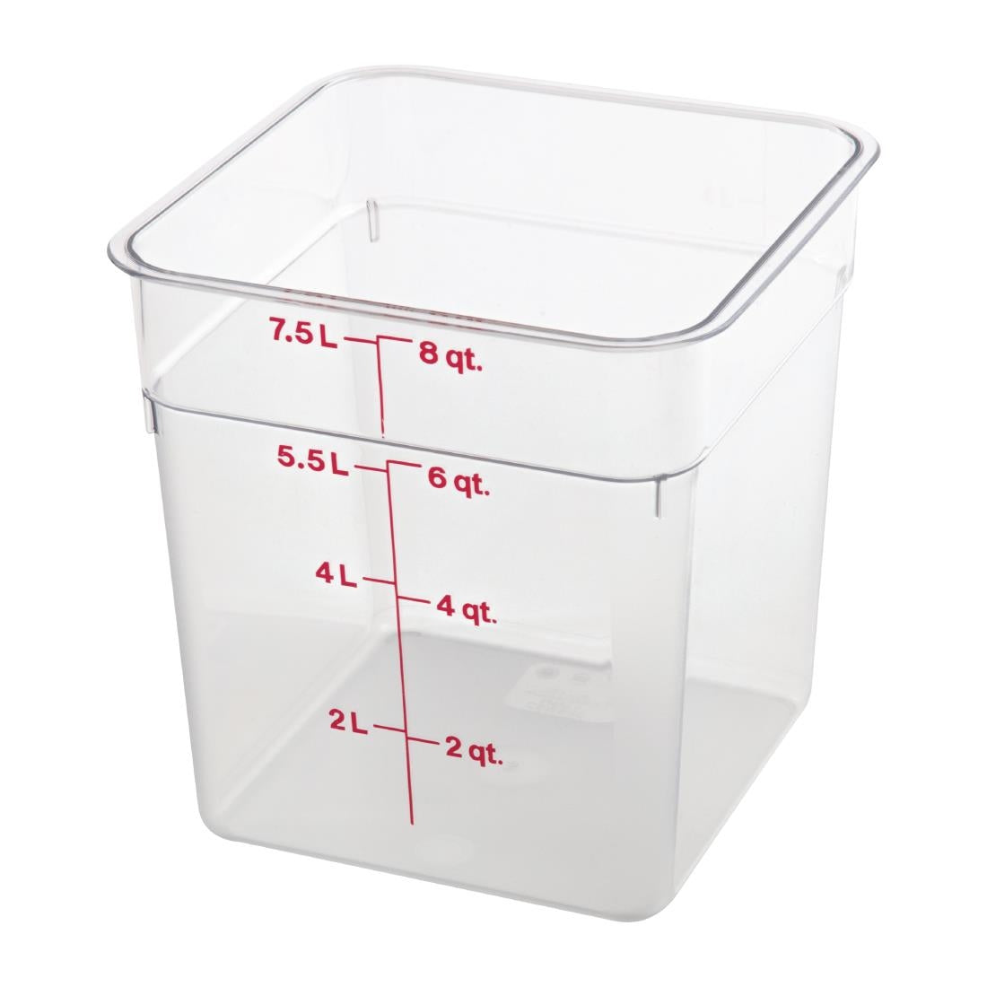 DB011 Cambro Square Polycarbonate Food Storage Container 7.6 Ltr (Pack of 6)