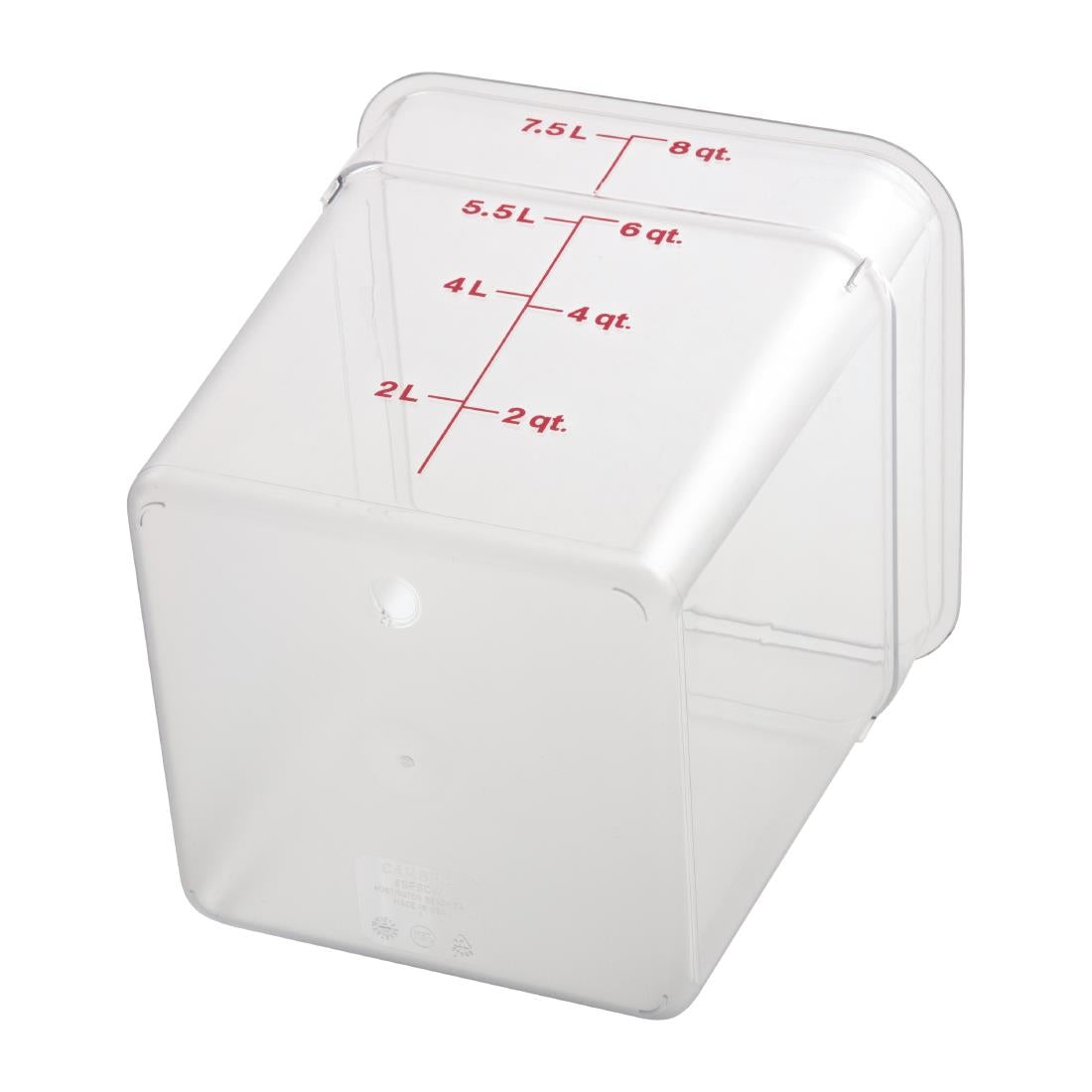 DB011 Cambro Square Polycarbonate Food Storage Container 7.6 Ltr (Pack of 6)