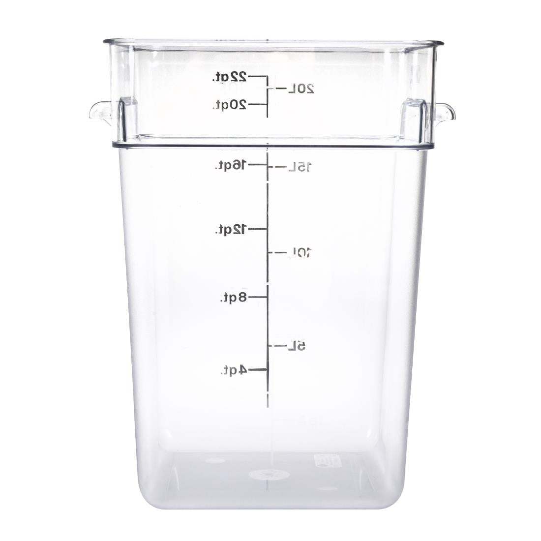 DB012 Cambro Square Polycarbonate Food Storage Container 20.8 Ltr (Pack of 6)