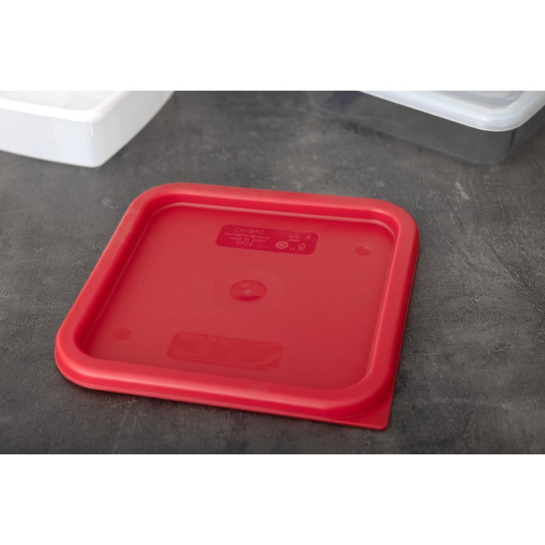 DB015 Cambro Camsquare Food Storage Container Lid Red