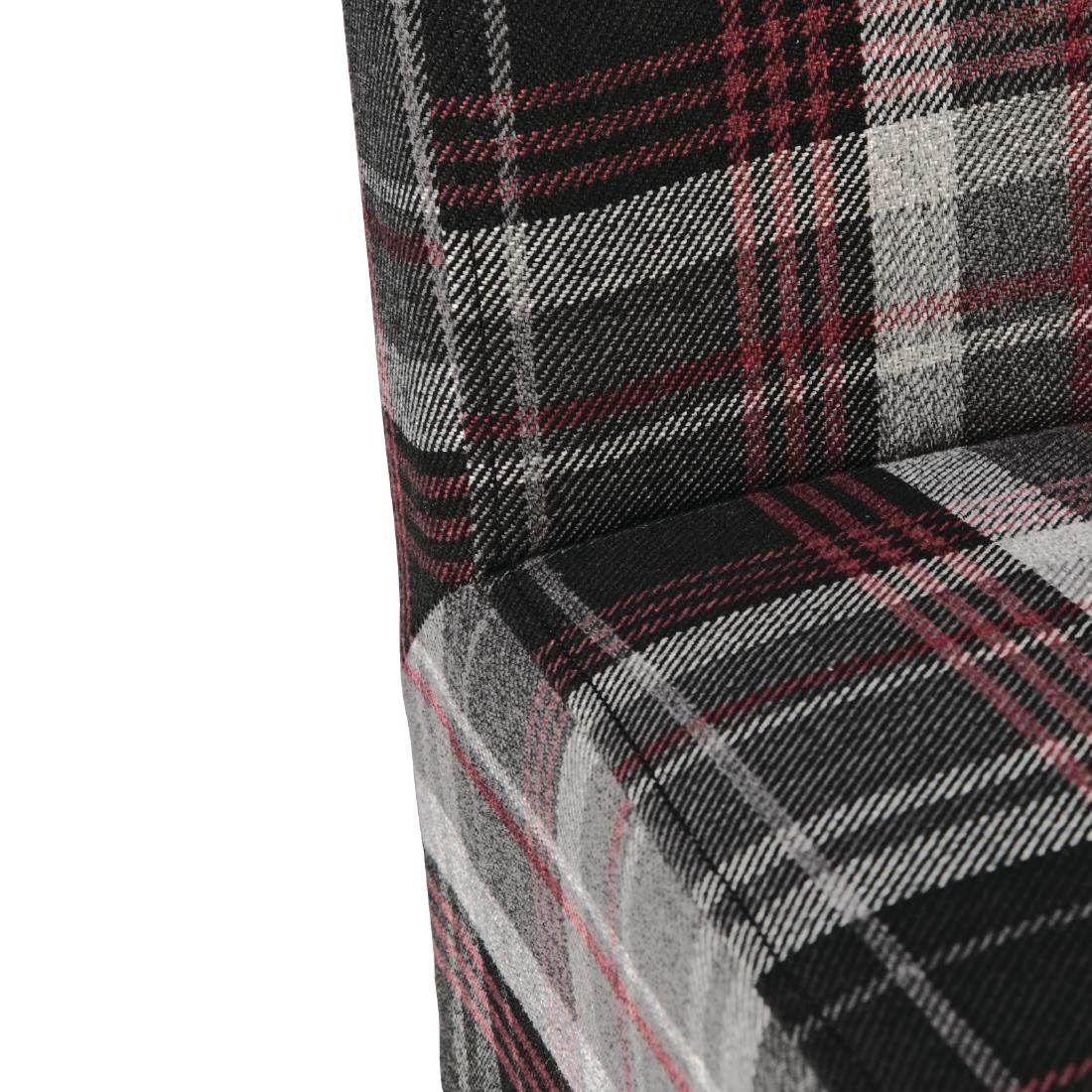 DB990 Bolero Austin Dining Chairs Grey Tartan (Pack of 2)