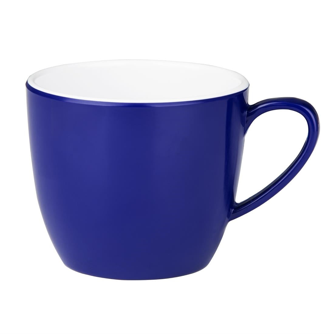 DE609 Olympia Kristallon Gala Colour Rim Melamine Mug Blue 285ml (Pack of 6)