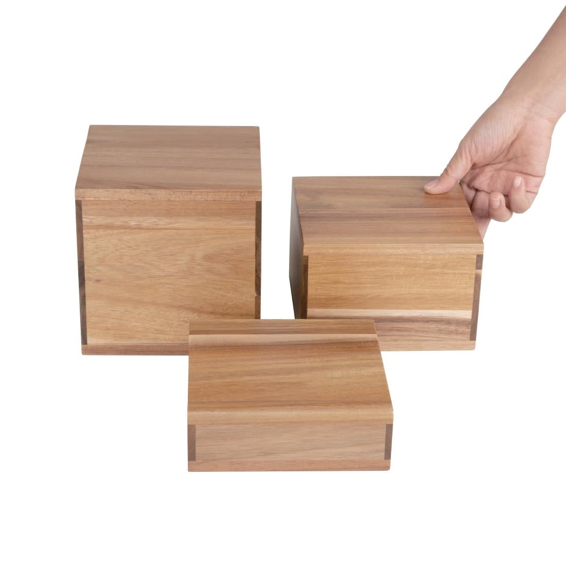 DF875 Olympia Acacia Riser Blocks 50/100/150(H)mm (Set of 3)