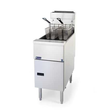 DG160-N Pitco Single Tank Gas Fryer VF35 DG160 Natural Gas