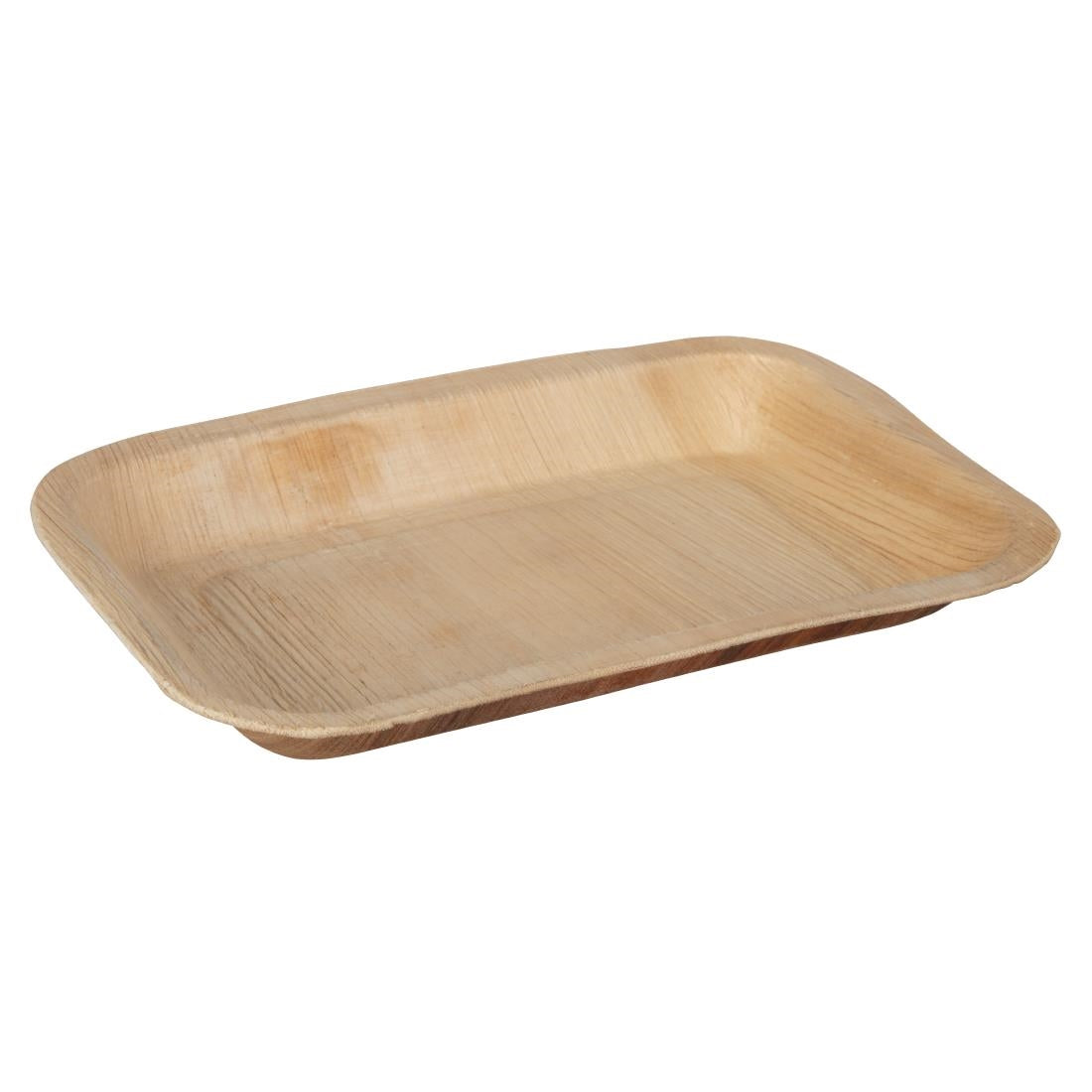 HT874 Fiesta Compostable Deep Palm Leaf Plates Rectangular 250mm (Pack of 100)