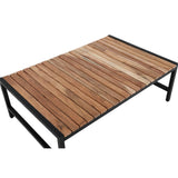 DK903 Bolero Steel and Acacia Low Coffee Table 1200x800mm