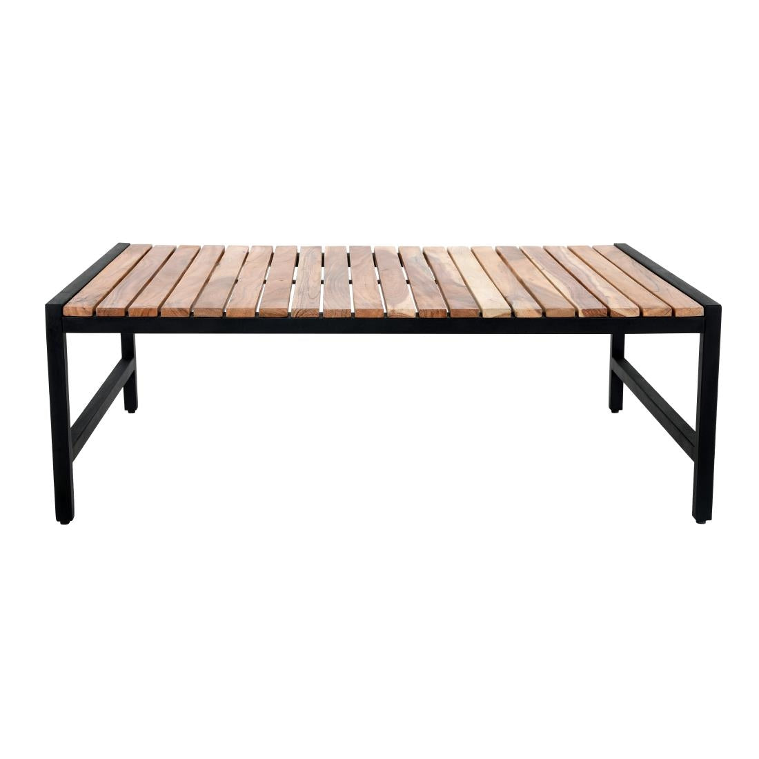 DK903 Bolero Steel and Acacia Low Coffee Table 1200x800mm