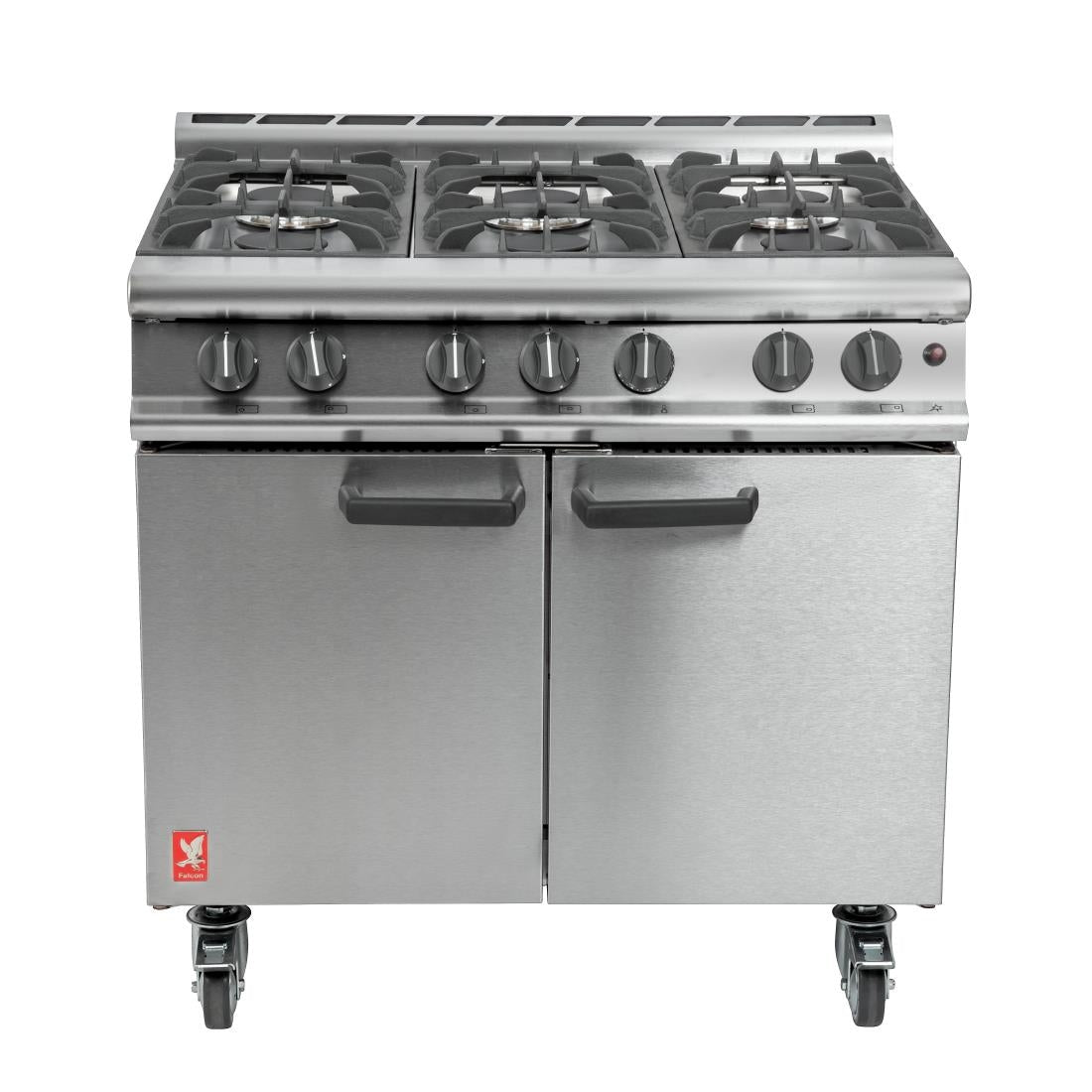 Falcon 6 Burner Dominator Plus Oven Range G3101 Natural Gas with Castors
