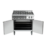 Falcon 6 Burner Dominator Plus Oven Range G3101 Natural Gas with Castors