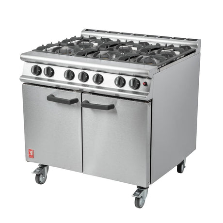 Falcon 6 Burner Dominator Plus Oven Range G3101 Propane Gas with Castors