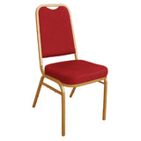 DL016 Bolero Square Back Banquet Chairs Red & Gold (Pack of 4) - JD Catering Equipment Solutions Ltd