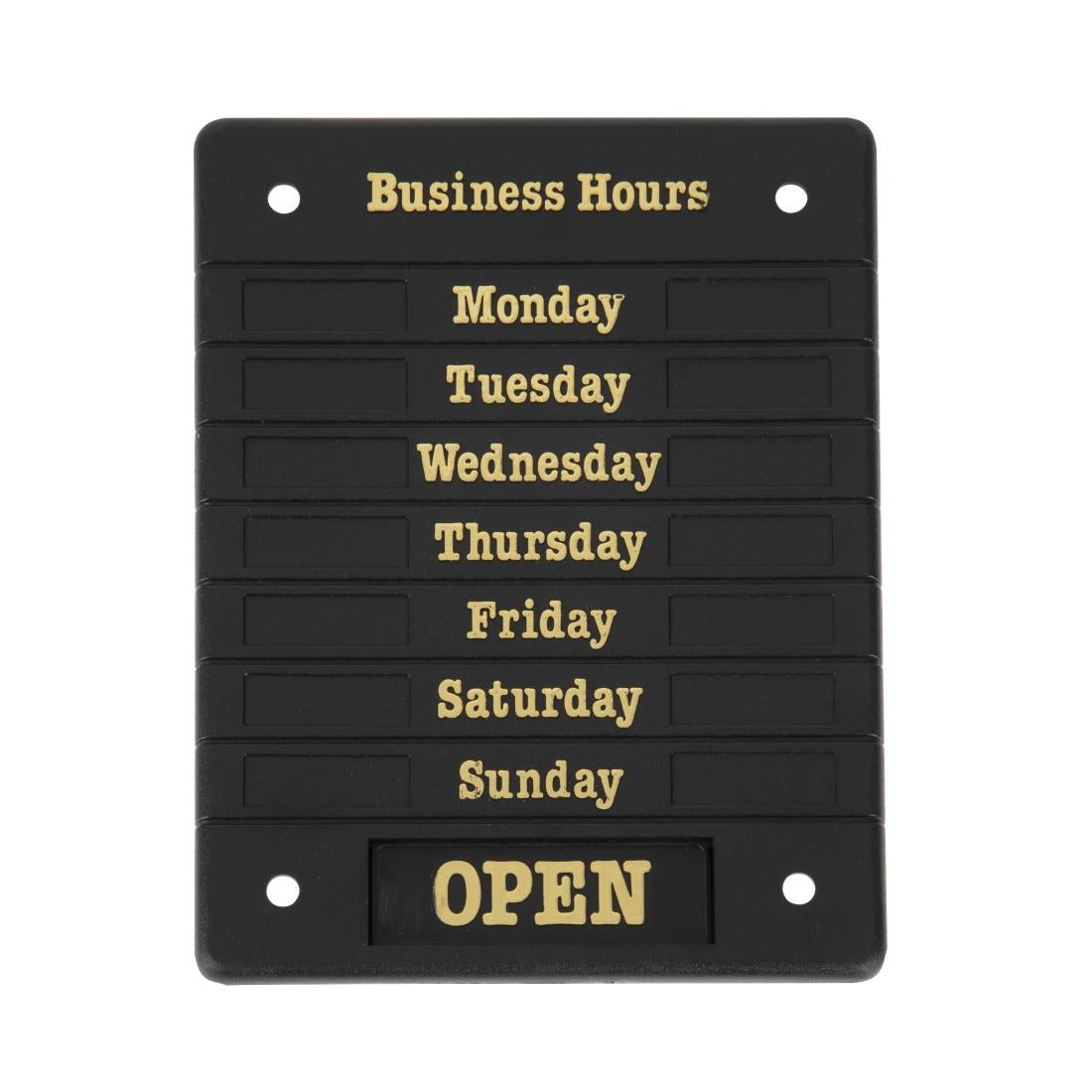 DL226 Beaumont Adjustable Opening Hours Display