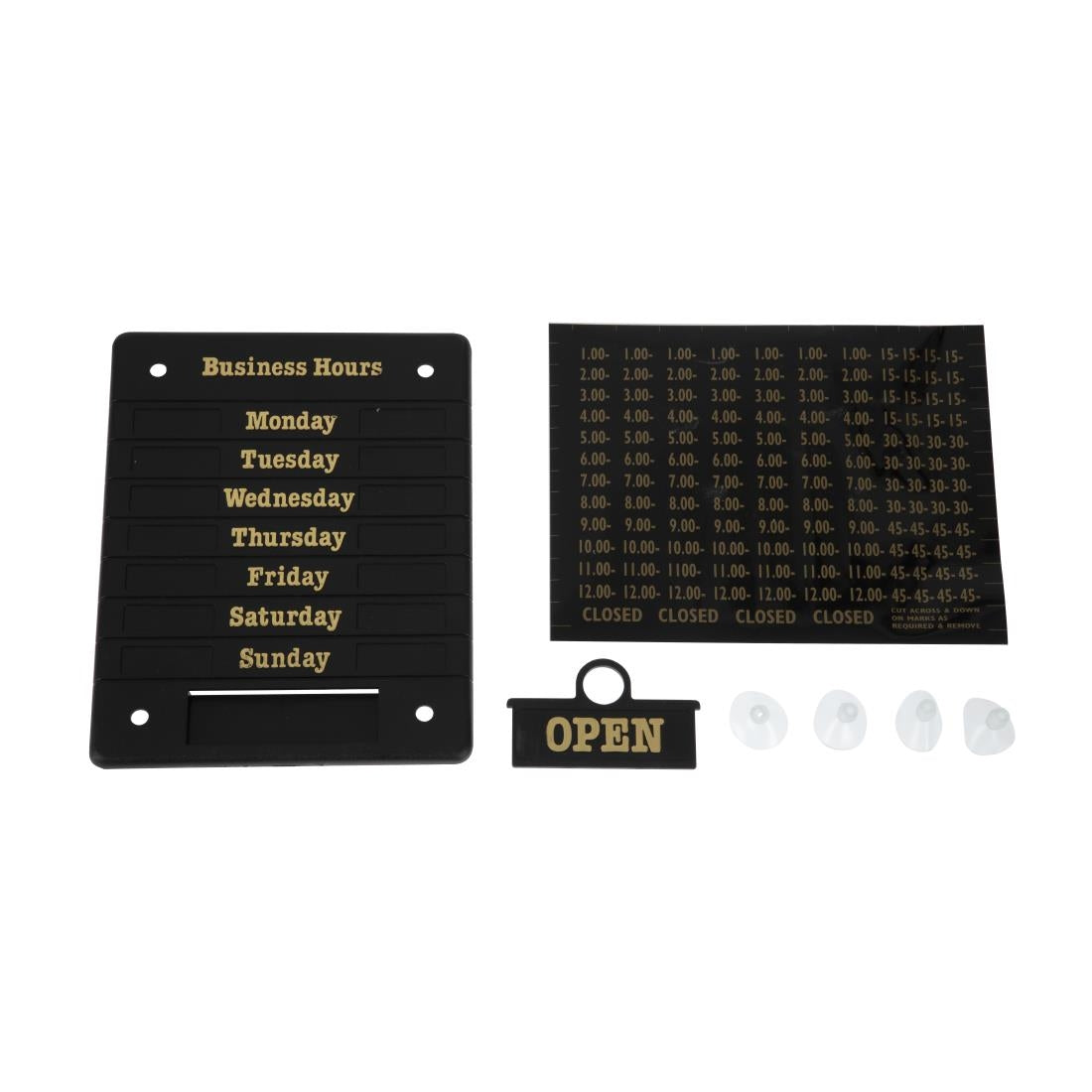 DL226 Beaumont Adjustable Opening Hours Display