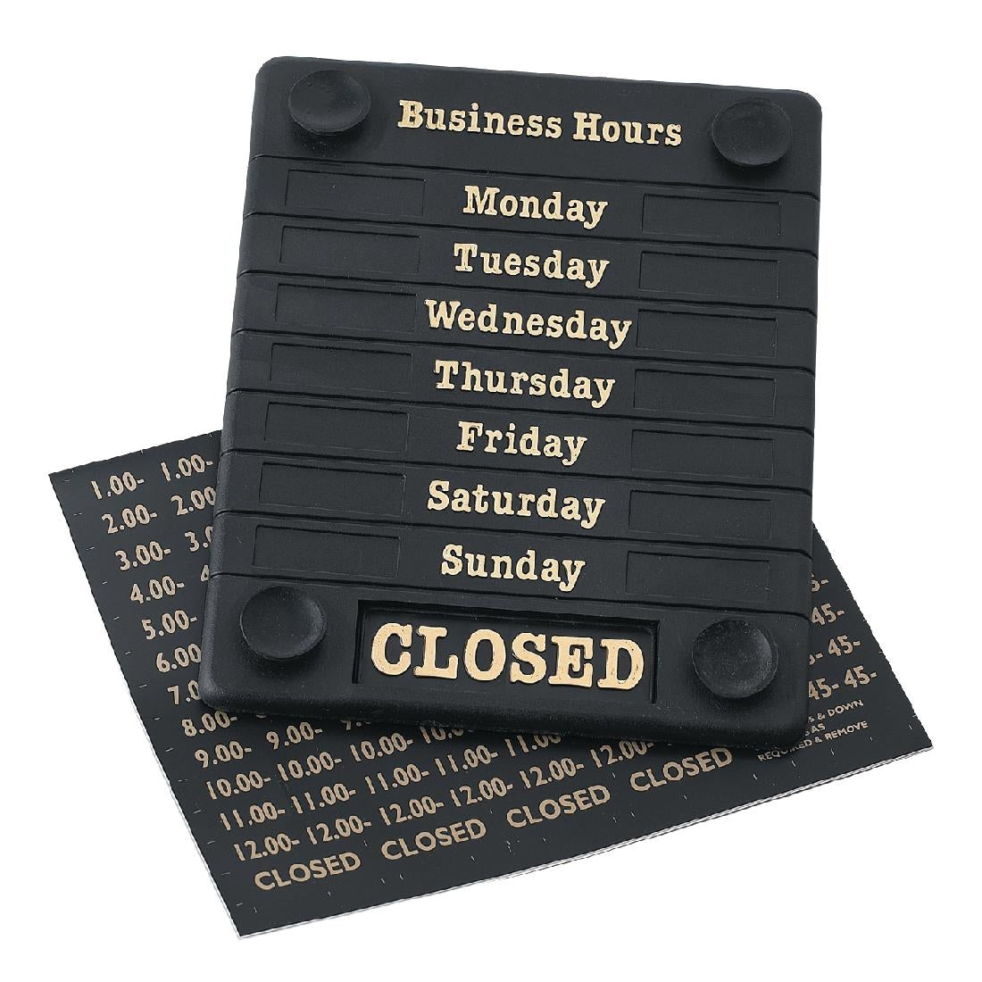 DL226 Beaumont Adjustable Opening Hours Display