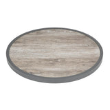 DL486 Bolero Fibre Glass Round Table Top Wood Effect 580mm