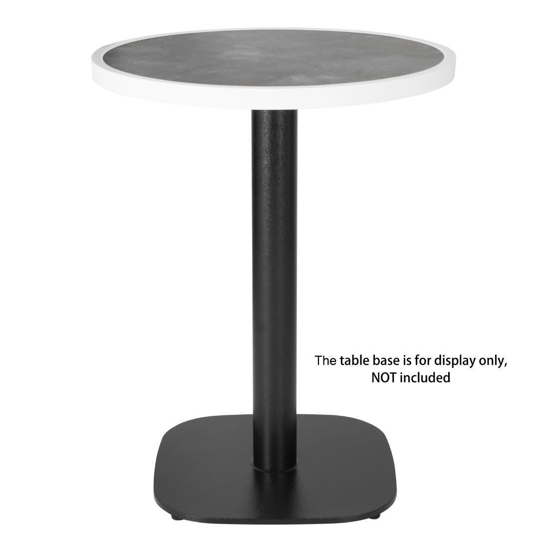 DL488 Bolero Fibre Glass Round Table Top Dark Stone Effect 580mm