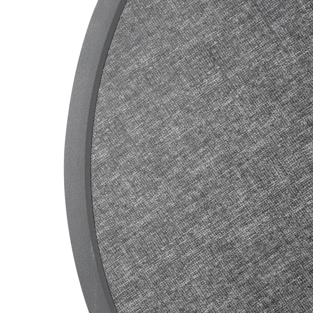 DL489 Bolero Fibre Glass Round Table Top Brushed Black 580mm