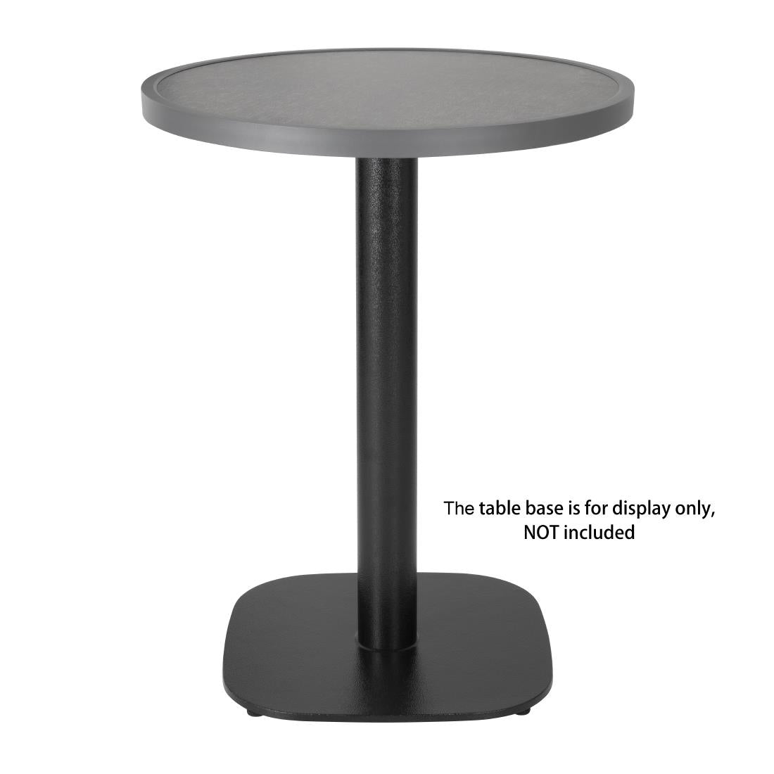 DL489 Bolero Fibre Glass Round Table Top Brushed Black 580mm