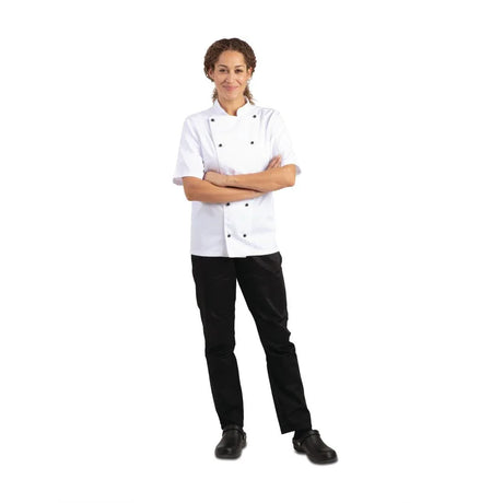 DL711-L Whites Chicago Unisex Chefs Jacket Short Sleeve White - JD Catering Equipment Solutions Ltd