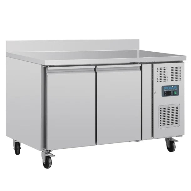 UA064  Polar U-Series Double Door Counter Fridge with Upstand 282Ltr