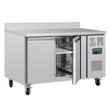 UA064  Polar U-Series Double Door Counter Fridge with Upstand 282Ltr