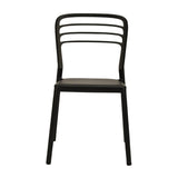 DM088 Newquay Ocean Plastic Outdoor Chair in Black (Pack of 4)