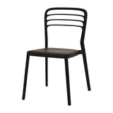 DM088 Newquay Ocean Plastic Outdoor Chair in Black (Pack of 4)