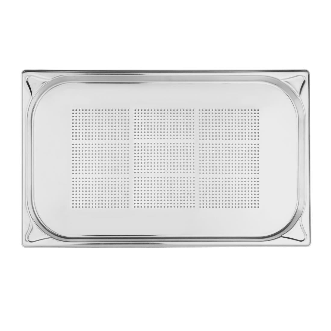 DM971 - Vogue Stainless Steel Heavy Duty Perforated 1/1 Gastronorm Tray 20mm