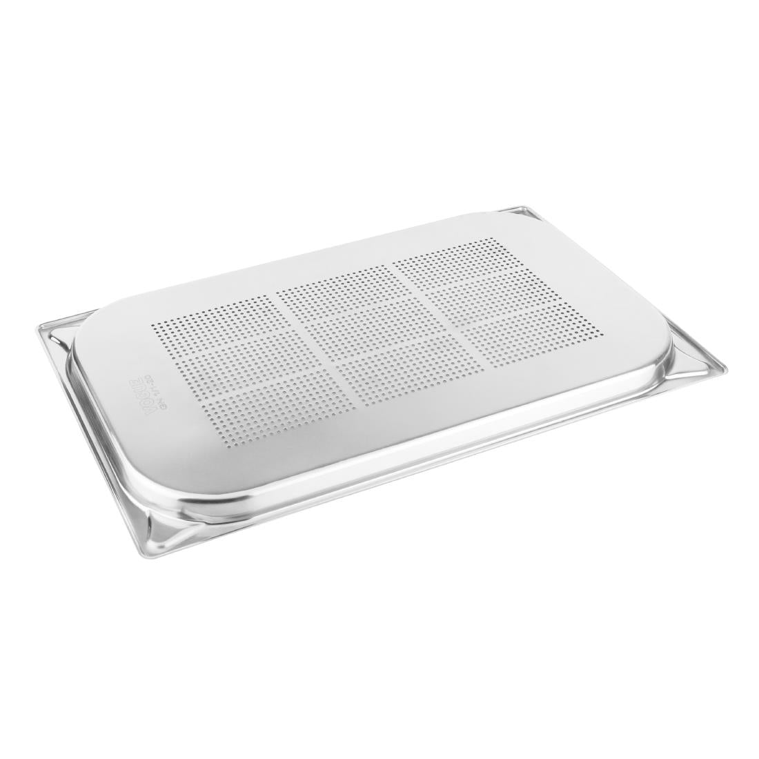 DM971 - Vogue Stainless Steel Heavy Duty Perforated 1/1 Gastronorm Tray 20mm