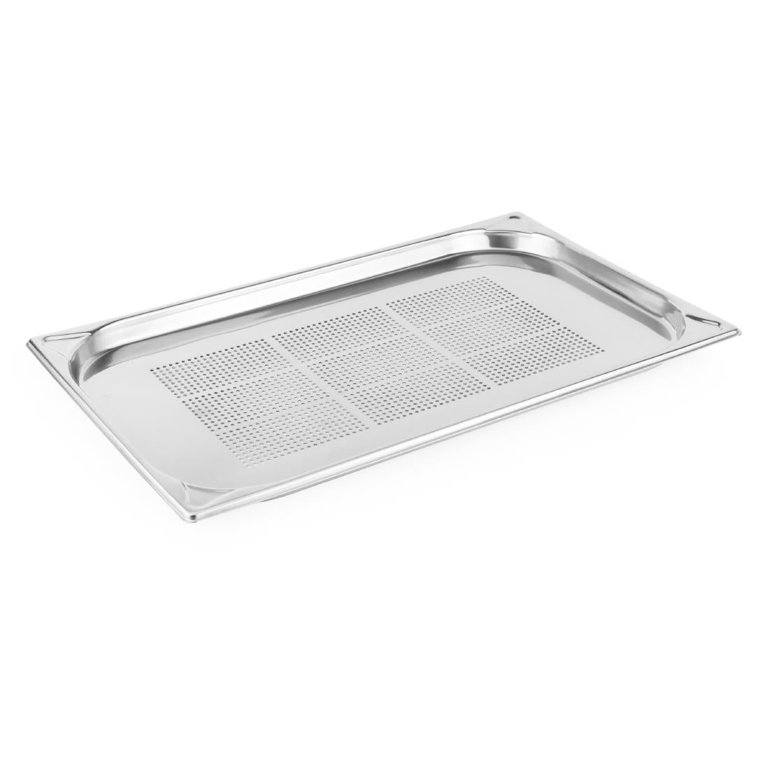 DM971 - Vogue Stainless Steel Heavy Duty Perforated 1/1 Gastronorm Tray 20mm