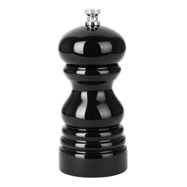 DN651 Olympia Salt Or Pepper Grinder Black Hevea Wood 125mm