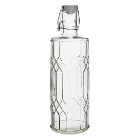 DN816 Olympia Geo Glass Water Bottle with Stopper 1Ltr (Pack of 6) - JD Catering Equipment Solutions Ltd