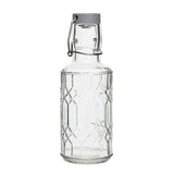 DN818 Olympia Geo Glass Water Bottle with Stopper 380ml (Pack of 6)
